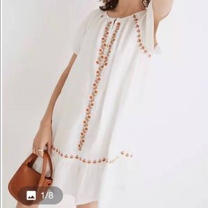madewell white and floral dress